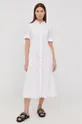 Βαμβακερό φόρεμα Marella λευκό