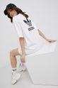 bílá Bavlněné šaty adidas Originals Adicolor HC2034 Dámský
