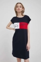 Tommy Hilfiger sukienka bawełniana granatowy