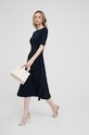 Lauren Ralph Lauren sukienka 250863913002 z elastanem granatowy 250863913002