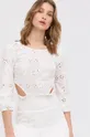 λευκό Βαμβακερό φόρεμα Liu Jo