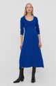 Bavlněné šaty MAX&Co. modrá