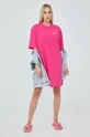 Pamučna haljina adidas Originals Adicolor roza