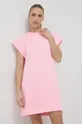 Βαμβακερό φόρεμα Deha ροζ