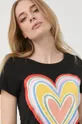 μαύρο Βαμβακερό φόρεμα Love Moschino