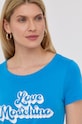 Love Moschino sukienka bawełniana niebieski W.5.929.20.M.3876
