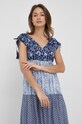 Odzież Pepe Jeans sukienka bawełniana MARIELLE PL953035.0AA niebieski