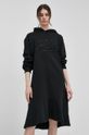 čierna Bavlnené šaty Karl Lagerfeld Dámsky