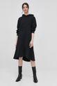 Bavlnené šaty Karl Lagerfeld čierna