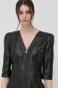 czarny Karl Lagerfeld sukienka skórzana 220W1902