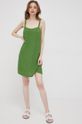 Šaty Sisley hnedo zelená