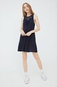 Сукня з домішкою льону Superdry W8011061A.98T темно-синій SS22
