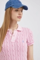 różowy Polo Ralph Lauren sukienka bawełniana