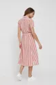 Λινό φόρεμα Polo Ralph Lauren ροζ