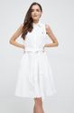 Bavlněné šaty Polo Ralph Lauren bílá