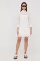 HUGO sukienka bawełniana 50467578 biały