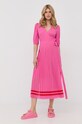 Šaty HUGO 50470545 ružová SS22