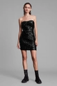 AllSaints Sukienka CARO EMB DRESS 5 % Elastan, 95 % Poliester