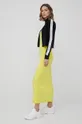 Μεταξωτό φόρεμα Calvin Klein κίτρινο