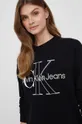 czarny Calvin Klein Jeans sukienka bawełniana J20J218403.PPYY