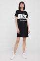 Хлопковое платье Calvin Klein Jeans J20J218862.PPYY чёрный SS22