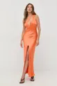 Bardot sukienka pomarańczowy