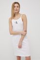 biały Calvin Klein sukienka plażowa bawełniana CK One Damski