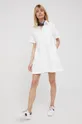 Βαμβακερό φόρεμα Deus Ex Machina λευκό