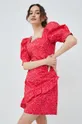 Vero Moda sukienka bawełniana czerwony