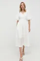 Βαμβακερό φόρεμα Miss Sixty λευκό