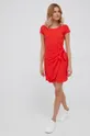 czerwony Lauren Ralph Lauren sukienka bawełniana 250868169003 Damski