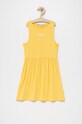 Tommy Hilfiger sukienka dziecięca rozkloszowany żółty KG0KG06441.PPYY