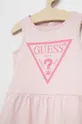 рожевий Дитяча бавовняна сукня Guess