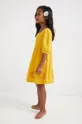 rumena Otroška bombažna obleka Desigual Dekliški
