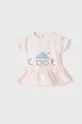 ροζ Παιδικό βαμβακερό φόρεμα Mayoral Newborn Για κορίτσια