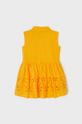Dětské bavlněné šaty Mayoral jasně oranžová