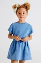 niebieski Mayoral sukienka bawełniana dziecięca Dziewczęcy