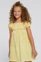 κίτρινο Παιδικό βαμβακερό φόρεμα Mayoral Για κορίτσια