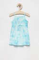 United Colors of Benetton sukienka bawełniana dziecięca wzorzyste niebieski 3085GV007.P