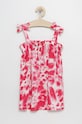 United Colors of Benetton sukienka dziecięca midi fioletowy 42BQ0V003.G