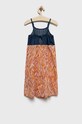 United Colors of Benetton rochie din bumbac pentru copii 4UEBCV00F.G portocaliu SS22