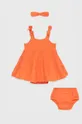 oranžová Dievčenské šaty GAP Dievčenský