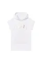 bela Otroška bombažna obleka Michael Kors Dekliški