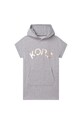 Хлопковое детское платье Michael Kors короткий серый R12134.156