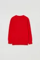 OVS sweter bawełniany dziecięcy czerwony
