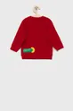 Otroška bombažna mikica United Colors of Benetton rdeča