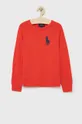 κόκκινο Παιδική βαμβακερή μπλούζα Polo Ralph Lauren Για αγόρια