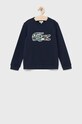 Dětská bavlněná mikina Lacoste bez kapuce námořnická modř SJ2996.