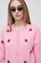 Πλεκτή ζακέτα Pieces ροζ 17126458.PrismPink