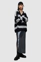 Πουλόβερ με προσθήκη μαλλιού AllSaints LOU SPARKLE VNECK WK109V μαύρο